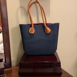 Obag with burgundy tweed liner